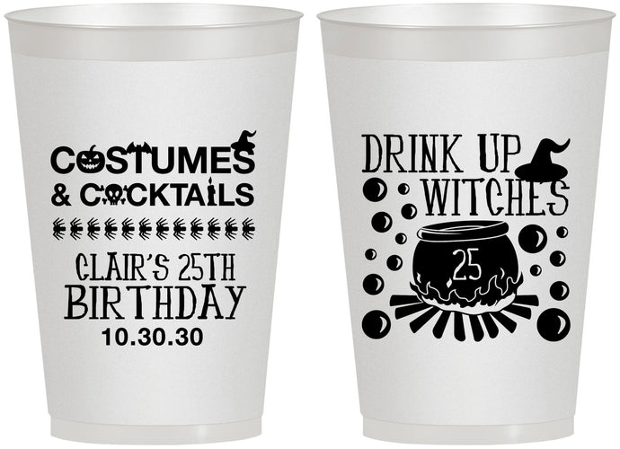 Personalized Birthday 12 oz Frosted Cups - 25th Halloween | 20184