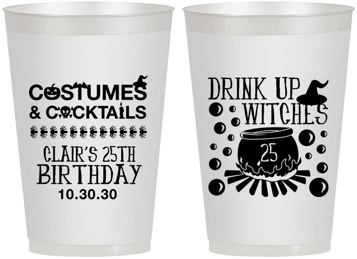 Personalized Birthday 12 oz Frosted Cups - 25th Halloween | 20184