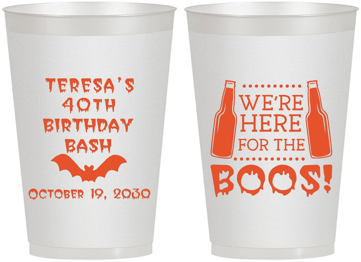Personalized Birthday 12 oz Frosted Cups - 40th Halloween | 20198