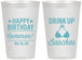 Personalized Birthday 12 oz Frosted Cups - Drink Up Beaches | 20208