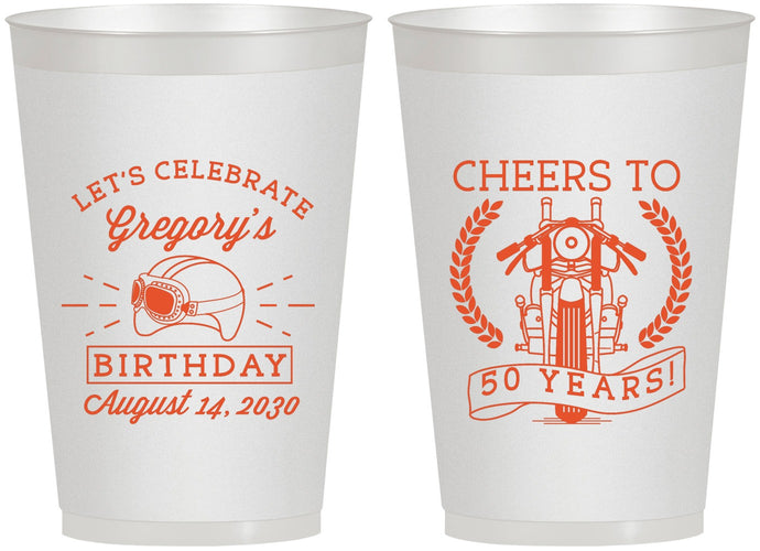 Personalized Birthday 12 oz Frosted Cups - Cheers To 50 Years | 20220