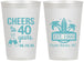 Personalized Birthday 12 oz Frosted Cups - 40th Beach | 20226