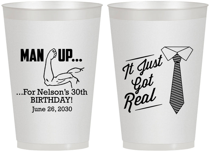 Personalized Birthday 12 oz Frosted Cups - 30th | 20234