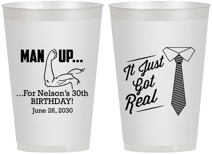 Personalized Birthday 12 oz Frosted Cups - 30th | 20234