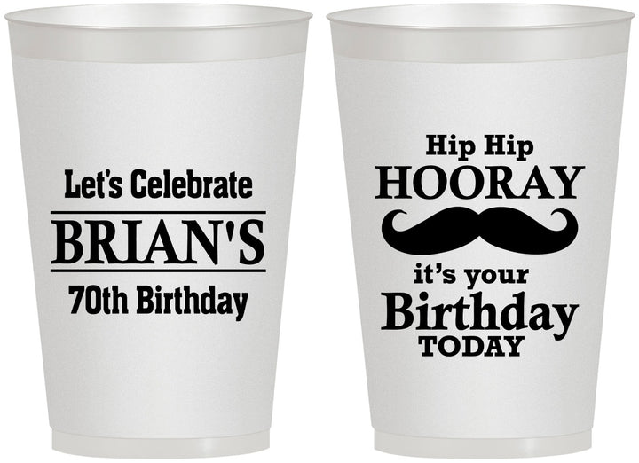 Personalized Birthday 12 oz Frosted Cups - 70th | 20251