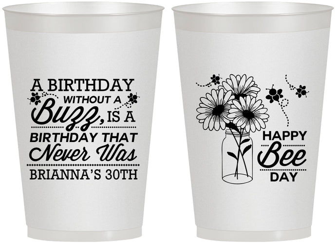Personalized Birthday 12 oz Frosted Cups - 30th | 20255