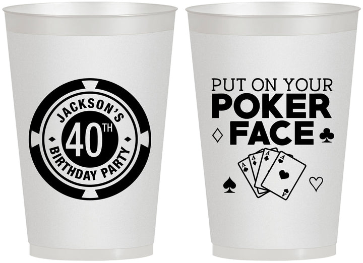Personalized Birthday 12 oz Frosted Cups - 40th Las Vegas | 20261