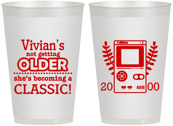 Personalized Birthday 12 oz Frosted Cups - 30th Video Games | 20267
