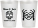 Personalized Wedding 12 oz Frosted Cups - Mr And Mrs Sugar Skull | 205