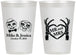 Personalized Wedding 12 oz Frosted Cups - Mr And Mrs Halloween | 206