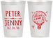 Personalized Wedding 12 oz Frosted Cups - Love In Air Hot Air Balloon | 210