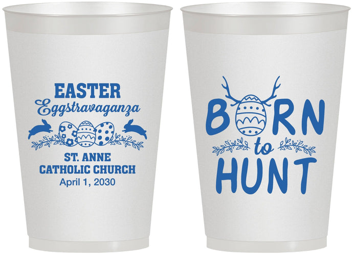 Personalized Easter 12 oz Frosted Cups - Born To Hunt | 210001