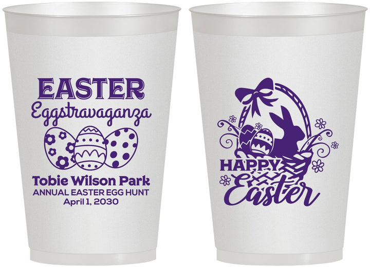 Personalized Easter 12 oz Frosted Cups - Easter Bunny | 210008
