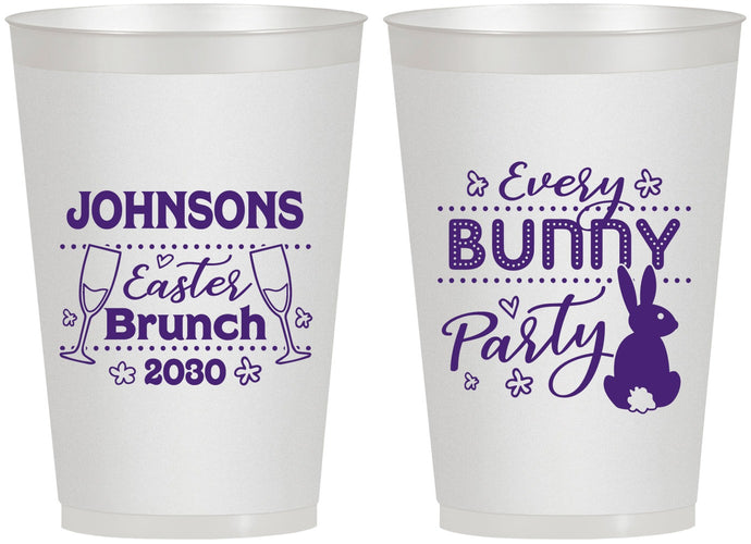 Personalized Easter 12 oz Frosted Cups - Every Bunny Party | 210016