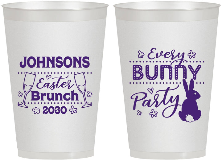 Personalized Easter 12 oz Frosted Cups - Every Bunny Party | 210016