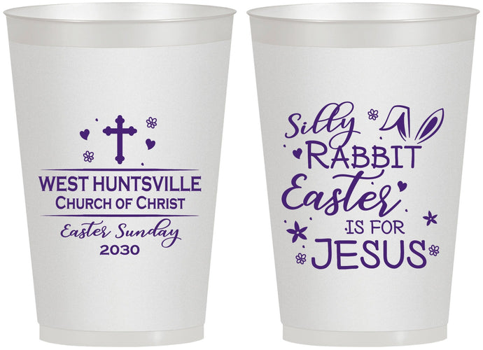 Personalized Easter 12 oz Frosted Cups - Easter Is For Jesus | 210022