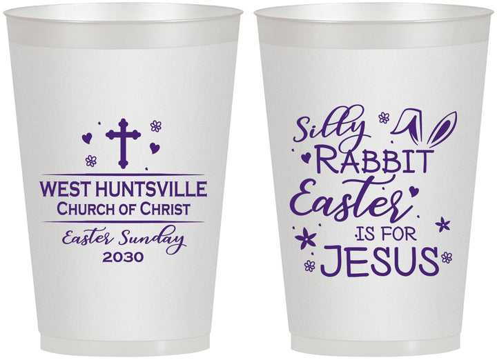 Personalized Easter 12 oz Frosted Cups - Easter Is For Jesus | 210022