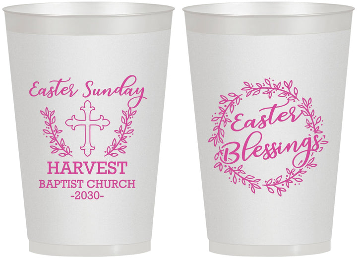 Personalized Easter 12 oz Frosted Cups - Easter Sunday Church | 210023