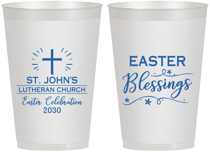 Personalized Easter 12 oz Frosted Cups - Easter Blessings Church | 210029