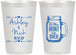 Personalized Wedding 12 oz Frosted Cups - The Hunt Is Over Mason Jar | 211