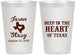 Personalized Wedding 12 oz Frosted Cups - Deep In The Heart Of Texas | 214