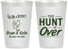 Personalized Wedding 12 oz Frosted Cups - The Hunt Is Over | 216