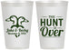 Personalized Wedding 12 oz Frosted Cups - The Hunt Is Over Duck | 217