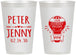 Personalized Wedding 12 oz Frosted Cups - Hot Air Balloon | 219