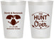 Personalized Wedding 12 oz Frosted Cups - The Hunt Is Over Deer | 220