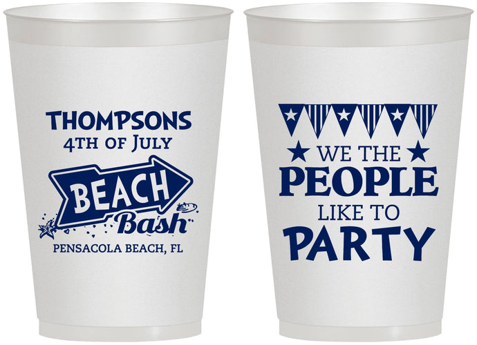 Personalized 4th Of July 12 oz Frosted Cups - We The People | 220025