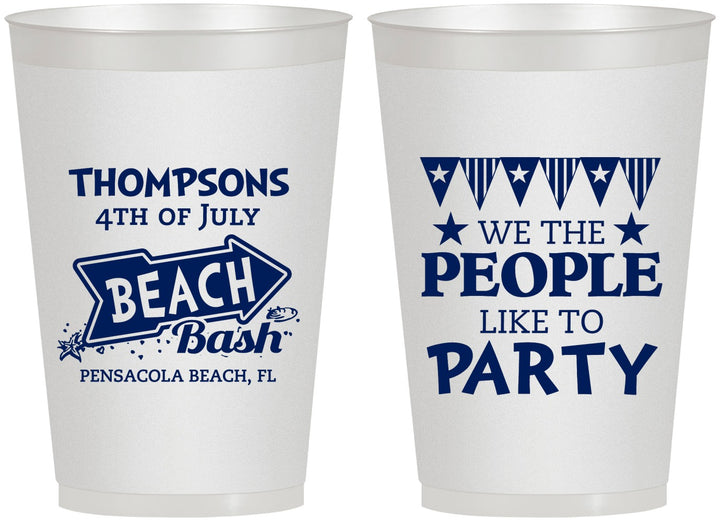 Personalized 4th Of July 12 oz Frosted Cups - We The People | 220025