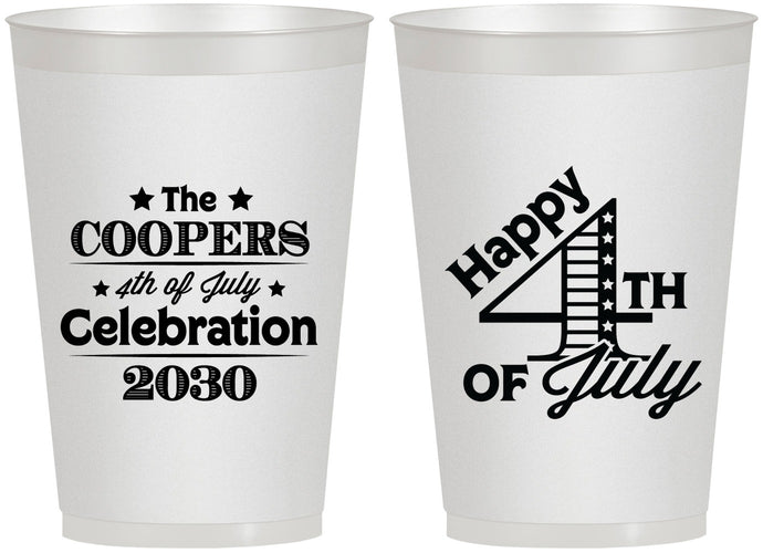 Personalized 4th Of July 12 oz Frosted Cups - Independence Day | 220040