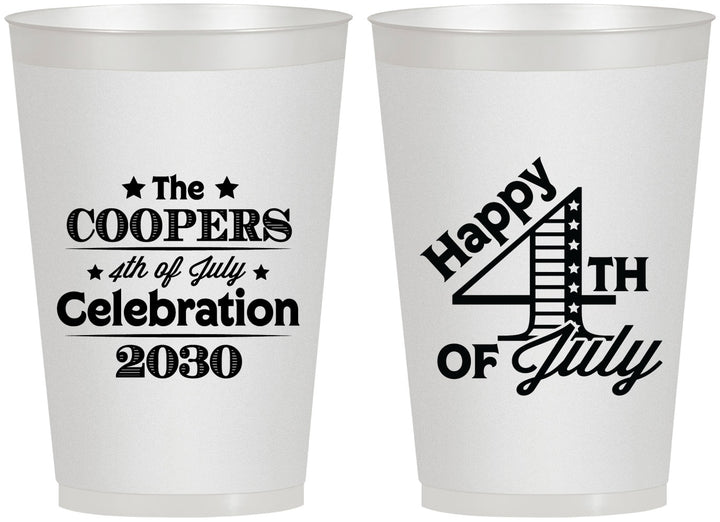 Personalized 4th Of July 12 oz Frosted Cups - Independence Day | 220040