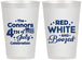 Personalized 4th Of July 12 oz Frosted Cups - Red White Booze | 220045