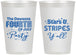 Personalized 4th Of July 12 oz Frosted Cups - Stars Stripes | 220047