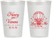 Personalized Wedding 12 oz Frosted Cups - Hot Air Balloon | 225