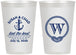 Personalized Wedding 12 oz Frosted Cups - Monogram Nautical | 226