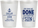 Personalized Wedding 12 oz Frosted Cups - Vows Are Done Nautical | 228