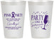 Personalized Awareness 12 oz Frosted Cups - Pink Party | 230000