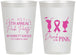 Personalized Awareness 12 oz Frosted Cups - Drink For Pink | 230001
