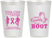 Personalized Awareness 12 oz Frosted Cups - Give Cancer A Boot | 230011