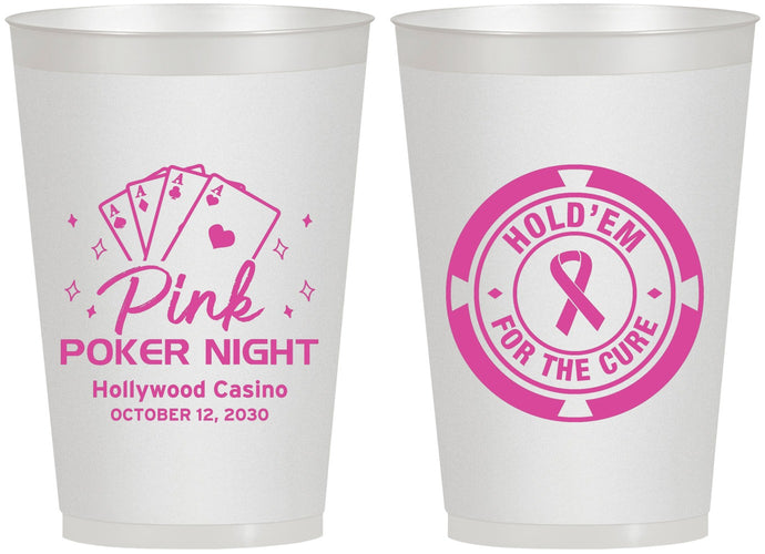 Personalized Awareness 12 oz Frosted Cups - Poker Casino | 230013