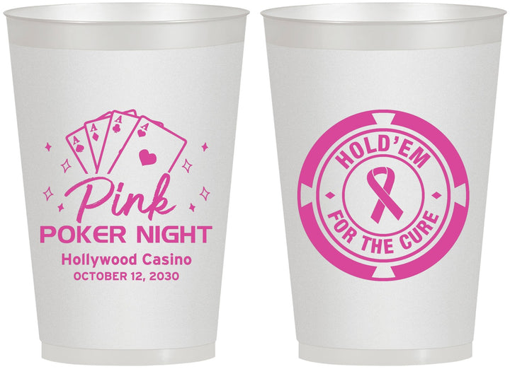 Personalized Awareness 12 oz Frosted Cups - Poker Casino | 230013