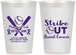 Personalized Awareness 12 oz Frosted Cups - Baseball Strick Out | 230016
