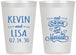Personalized Wedding 12 oz Frosted Cups - Eat Drink Be Married | 239