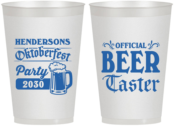 Personalized Oktoberfest 12 oz Frosted Cups - Beer Taster | 240000