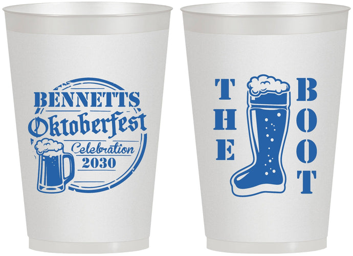 Personalized Oktoberfest 12 oz Frosted Cups - Boot | 240004