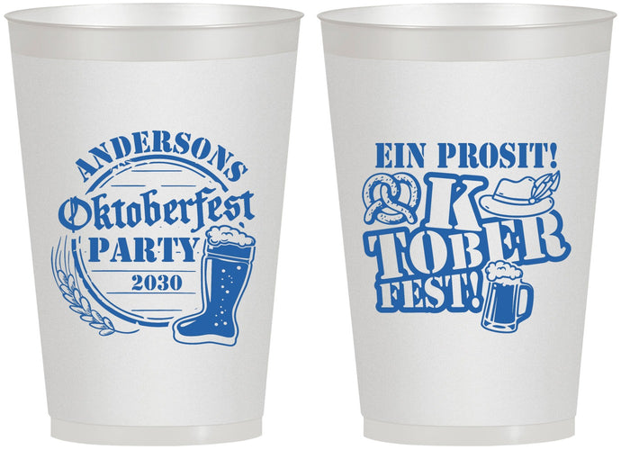 Personalized Oktoberfest 12 oz Frosted Cups - Ein Prosit | 240005