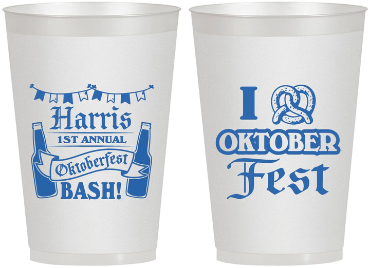 Personalized Oktoberfest 12 oz Frosted Cups - Pretzel | 240009
