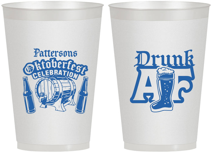 Personalized Oktoberfest 12 oz Frosted Cups - Drunk Af | 240016